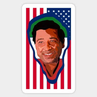 Cesar Chavez Mexico & America Outline Sticker